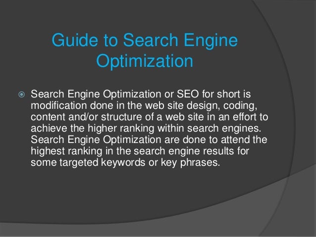 3 Things for Search Engine Optimization