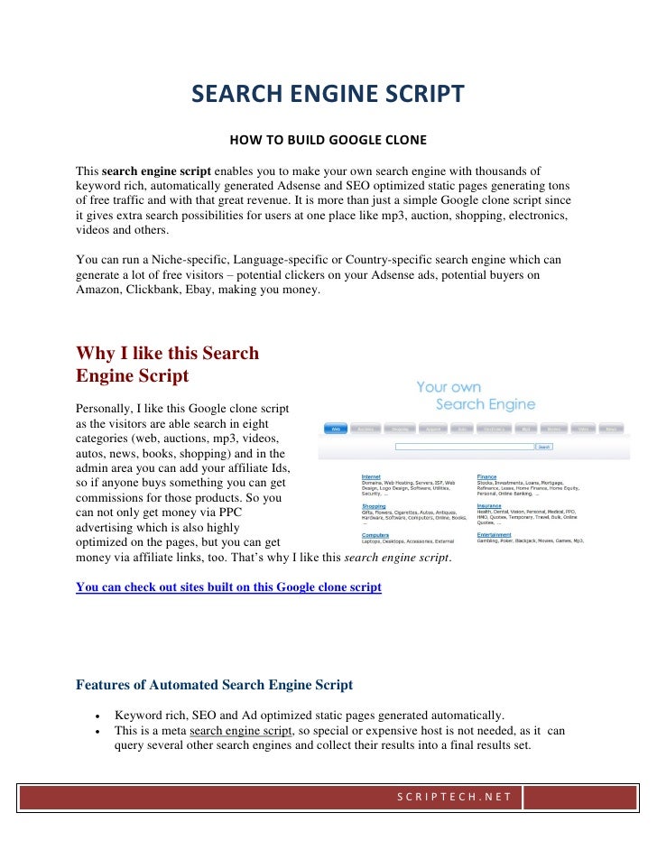 Search Engine Script To Build Google Clone Website