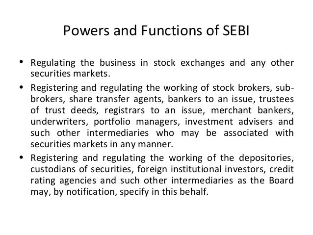 sebistock brokers and sub-brokers rules