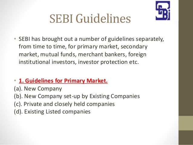 Sebi stock options guidelines