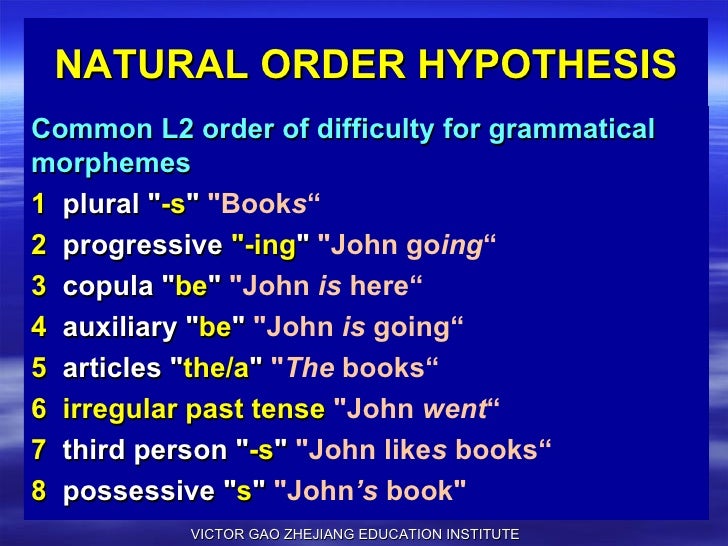 Second Language Acquisition