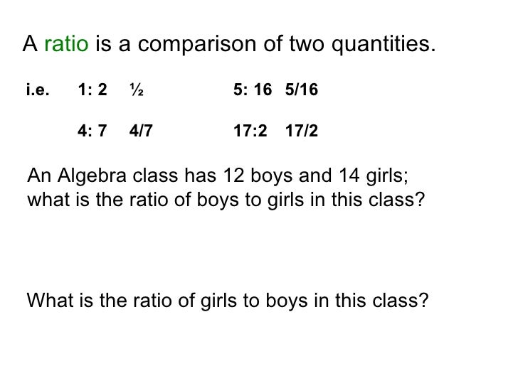 Section 4.1 ratios and rate (math)