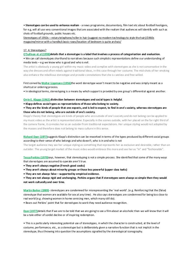 Essay on stereotypes
