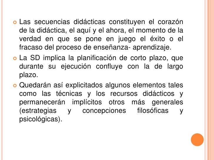 Secuencia didáctica Secuencia didáctica