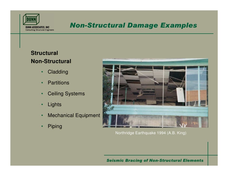 Seismic Bracing NonStructural Elements