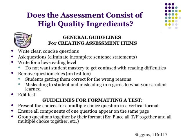 selected response assessment creating a multiple choice test