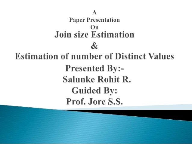 query optimization paper query optimization paper
