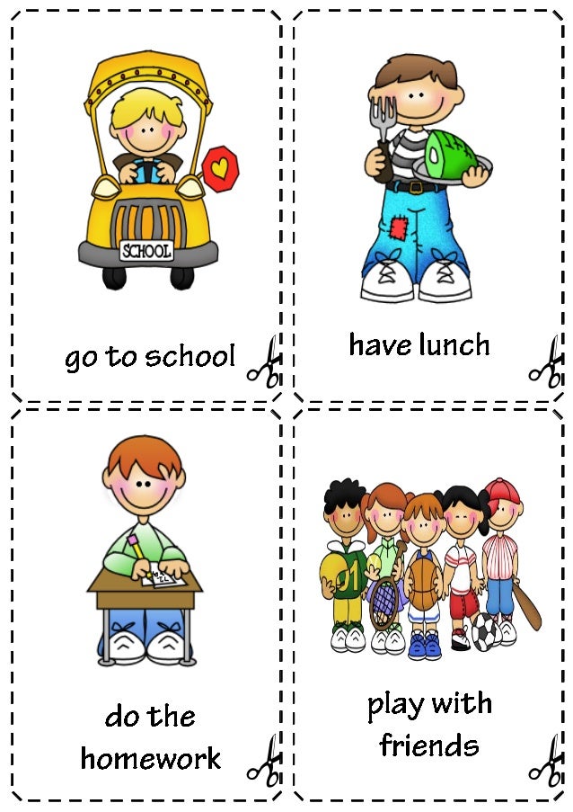 Daily Routine Flashcards Pdf