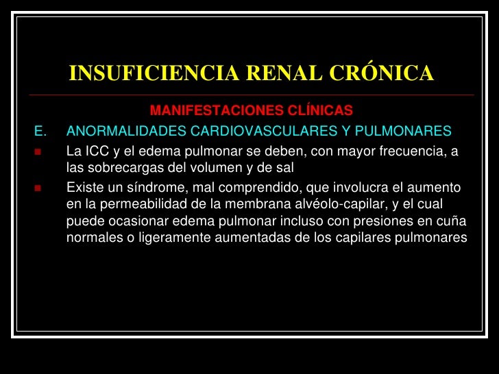 Insuficiencia renal Insuficiencia renal