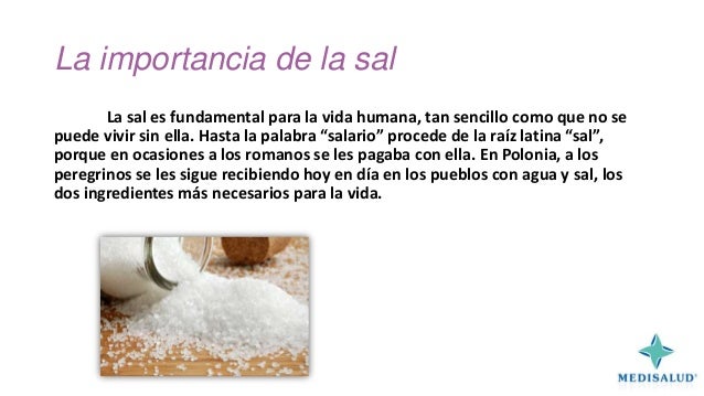 La importancia de la sal