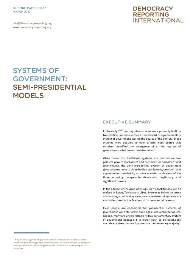 Essay about government system