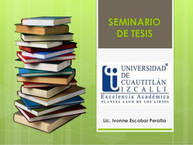 SEMINARIO DE TESIS seminario de tesis: