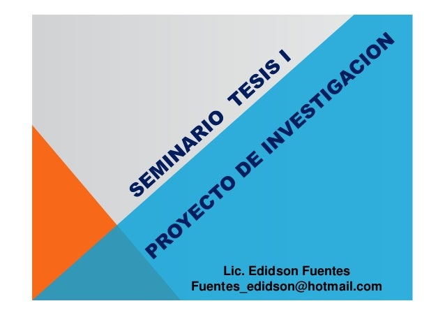 SEMINARIO DE TESIS seminario de tesis: