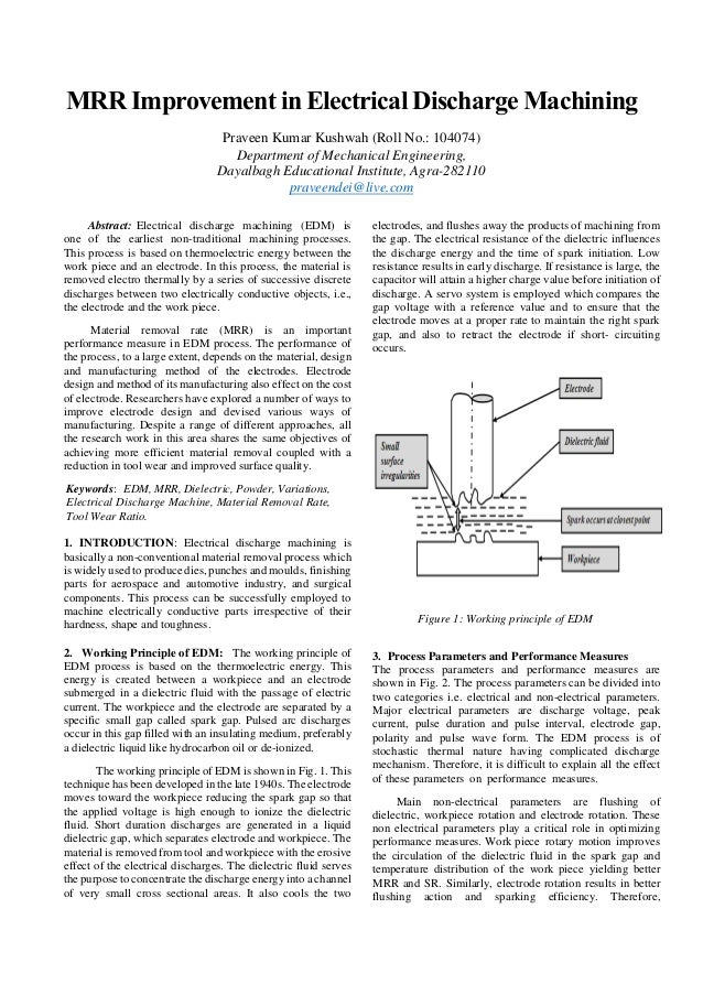 Phd Thesis Electric Discharge Machining