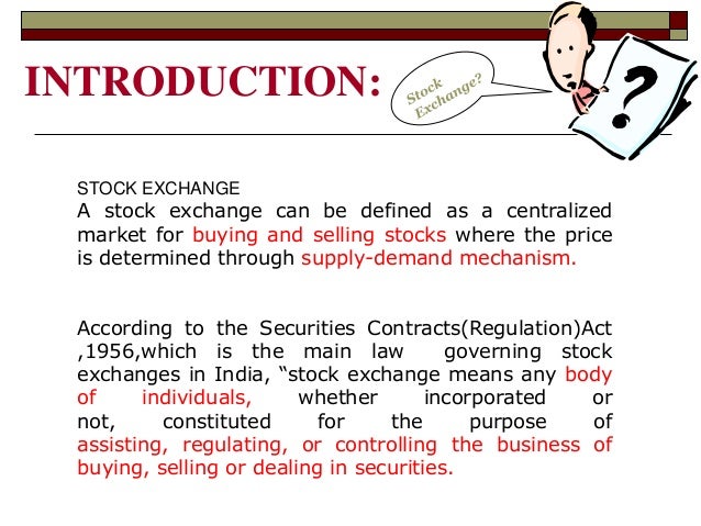introduction of stock market indices