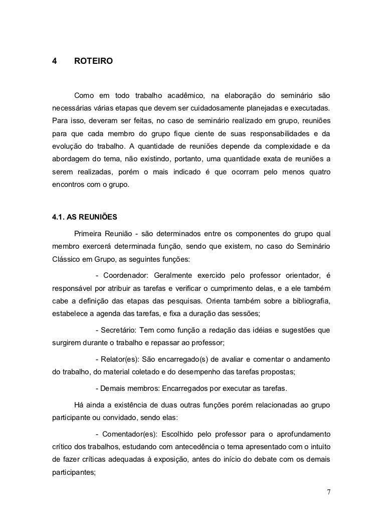 O que é Seminário O que é Seminário