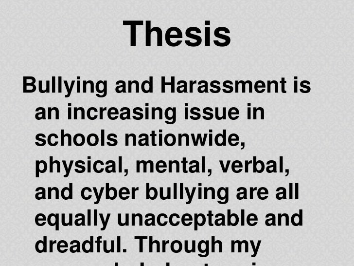 thesis title on bullying