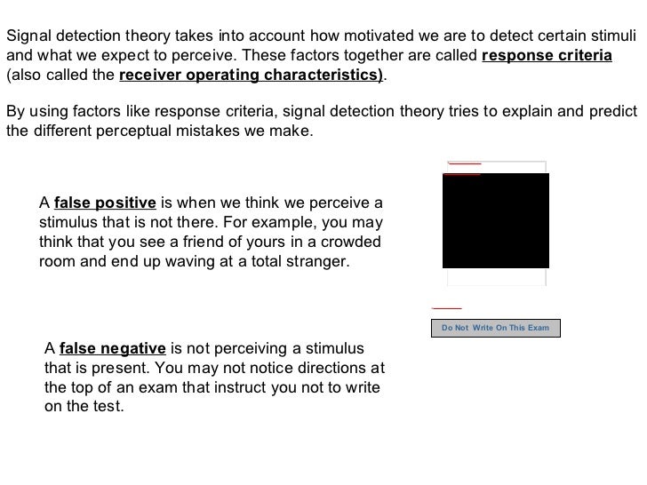 signal detection theory explained signal detection theory explained