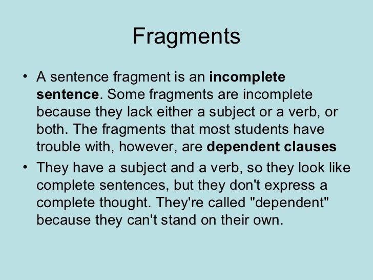 whats a fragment