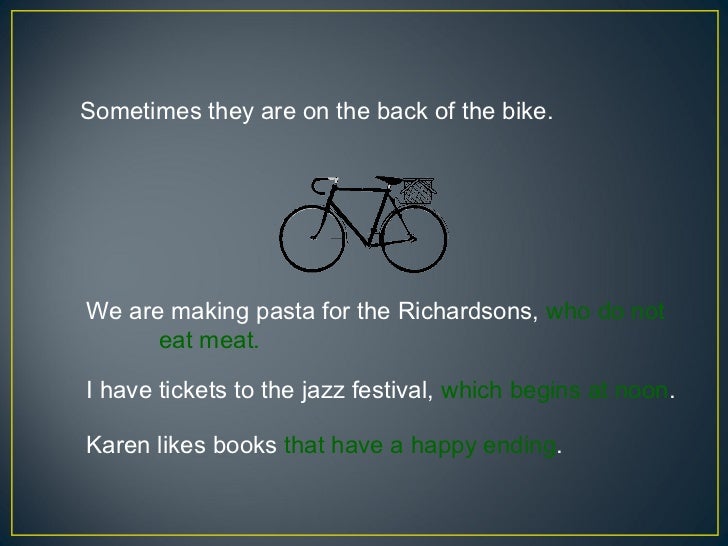 Sentence Structure Using a Bike Metaphor