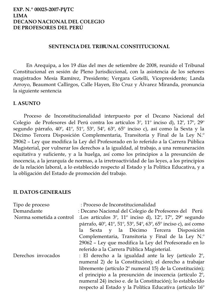 TRIBUNAL CONSTITUCIONAL SENTENCIA tribunal constitucional sentencia: