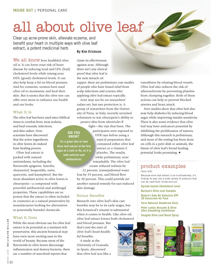 All About Olive Leaf