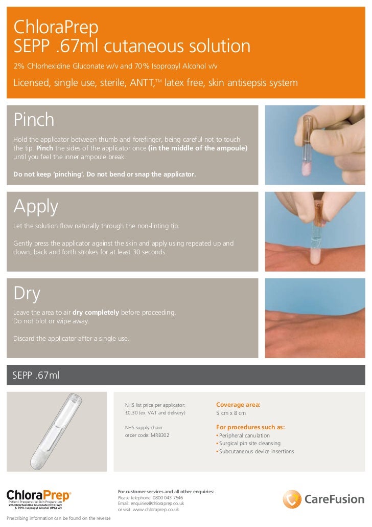SEPP Inservice Poster ChloraPrep UK Infection Prevention & Control