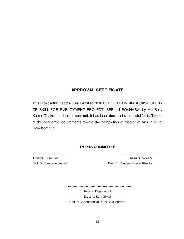 Master thesis on rural development
