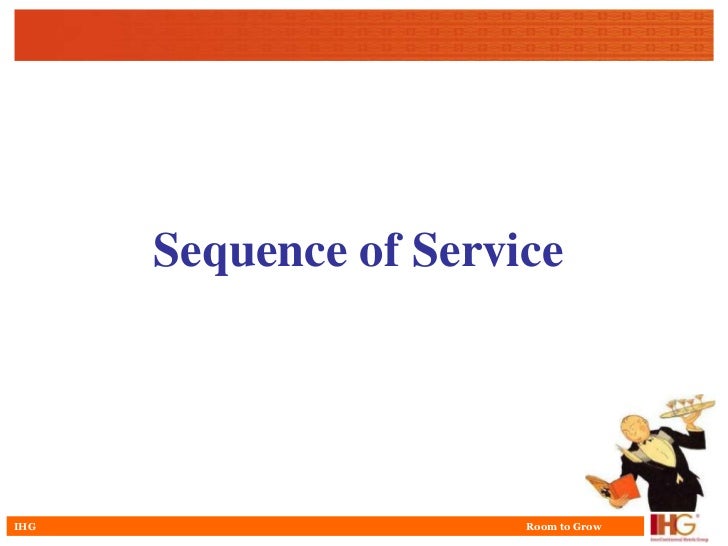 Sequence of serviceHotel Restaurant