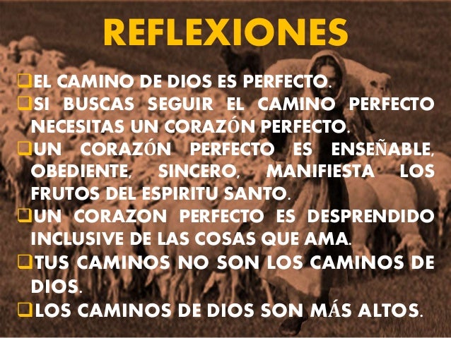 Resultado de imagen de el camino de dios es perfecto