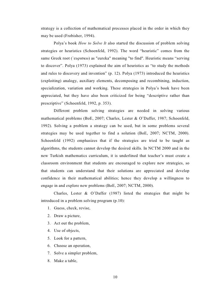 Reading strategies thesis