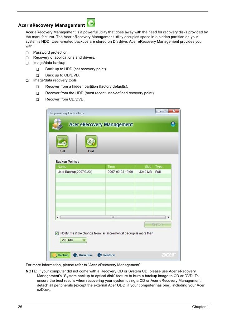 acer erecovery management acer erecovery management