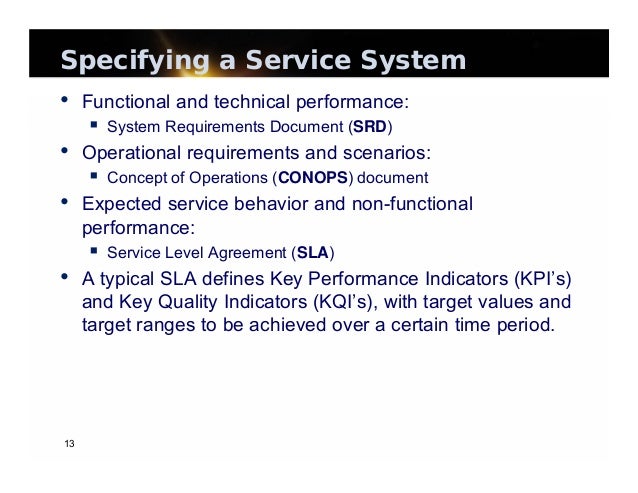 document operational requirements