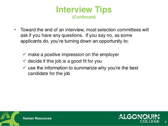 good interviewing tips