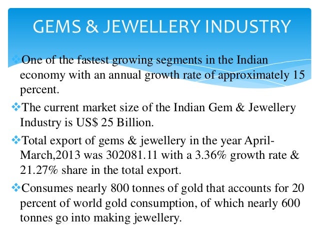 GEM AND JEWELLERY INDUSTRY IN INDIA