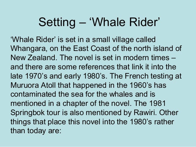 Whale rider culture essay
