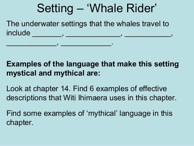 Whale rider themes essays