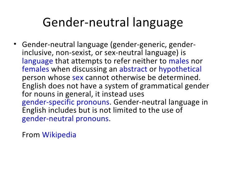 Sexism In Language