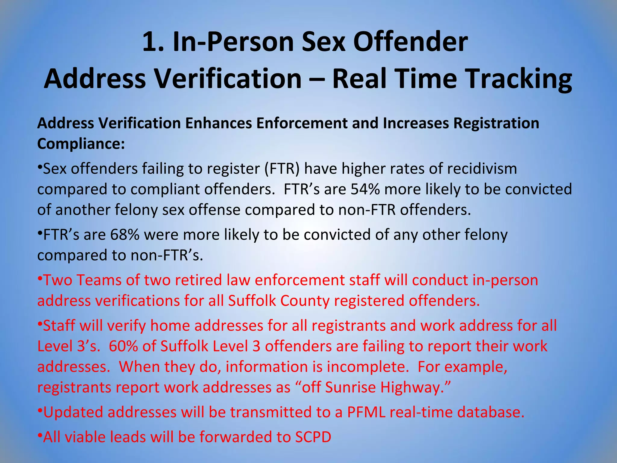 Sex Offender Tracking And Community Support Program PPT