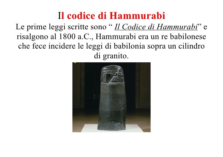 Breve Ricerca Sul Codice Di Hammurabi