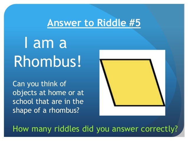 Shapes riddles grade 2