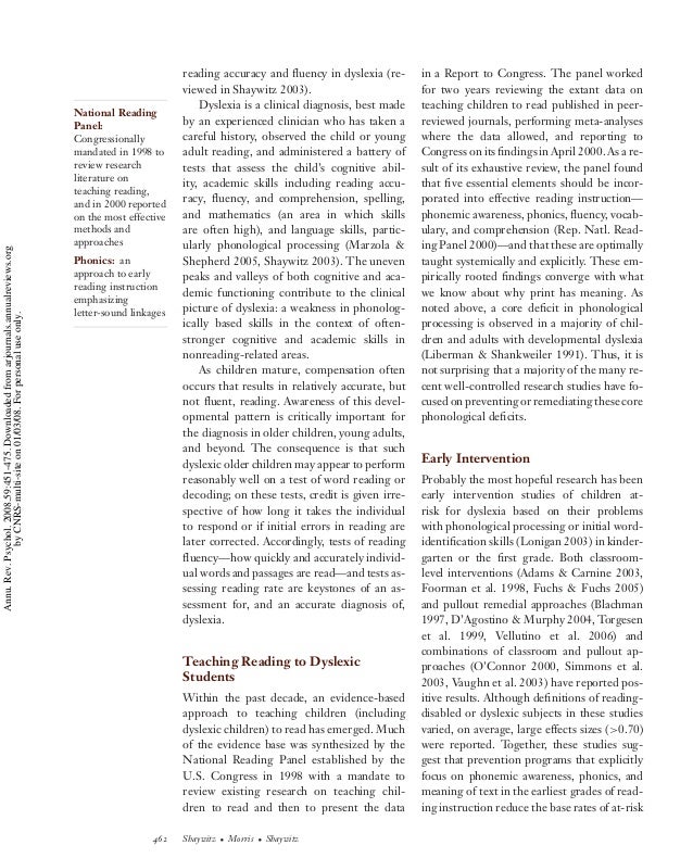 Bibliography: Research Articles Citing Davis - Dyslexia