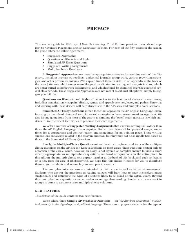 Anthology of essays image