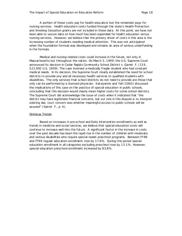 Special education essay