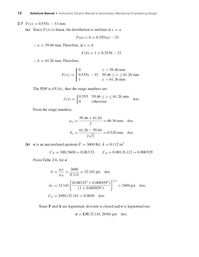 Shigley S Mechanical Engineering Design Th Edition Solutions Manual Pdf Shigley S Mechanical Engineering Design Th Edition Solutions Manual Pdf