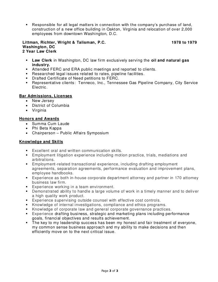 Law resume pending bar admission