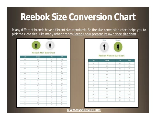 reebok size guide womens clothing