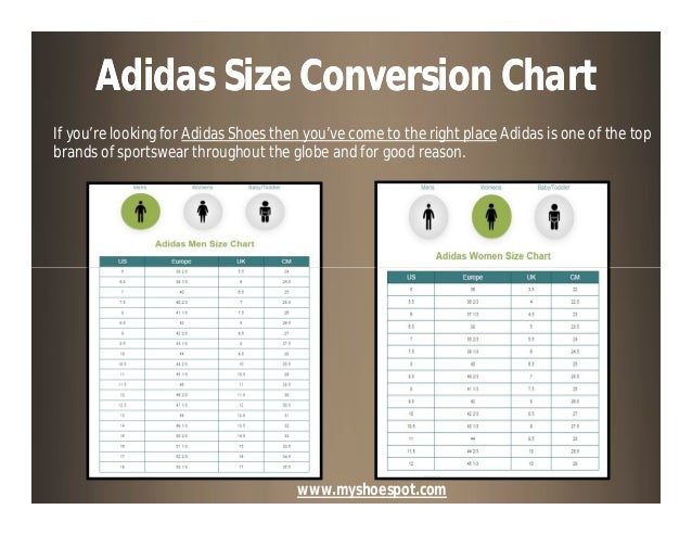 nike adidas size chart