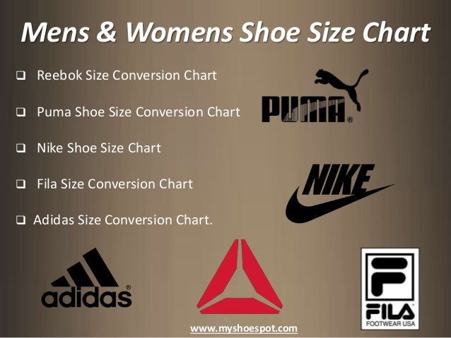 adidas nike size comparison chart