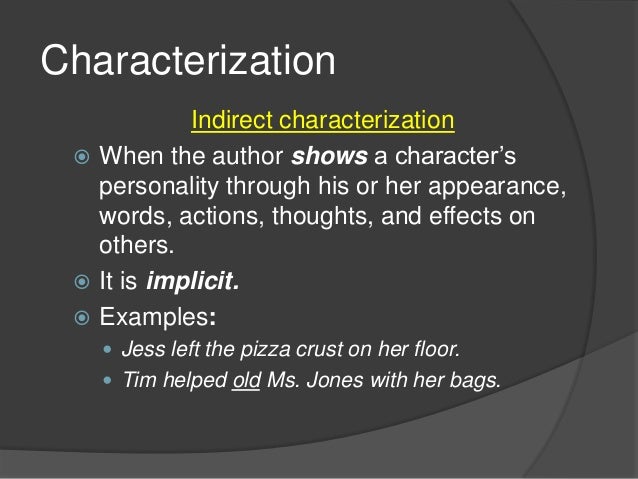 what is characterization